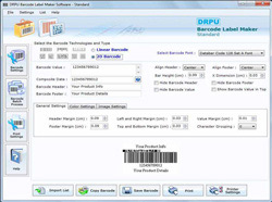 Barcode label maker software screenshot
