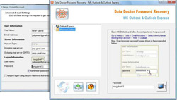 Outlook and Outlook express password recovery software screenshot