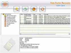 Sim card data recovery software screenshot