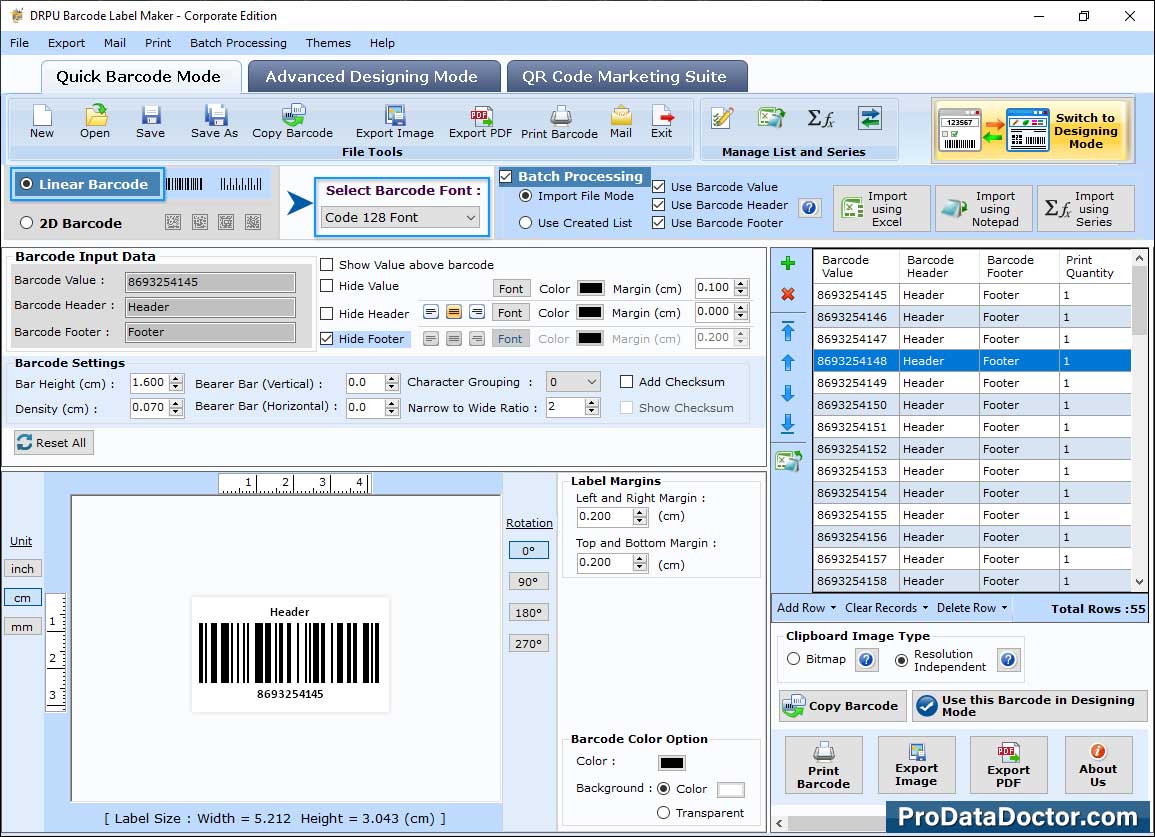 Barcode Label Maker - Corporate Edition