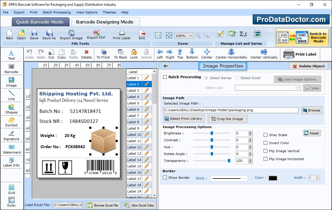 Barcode Label Maker for Packaging Industry