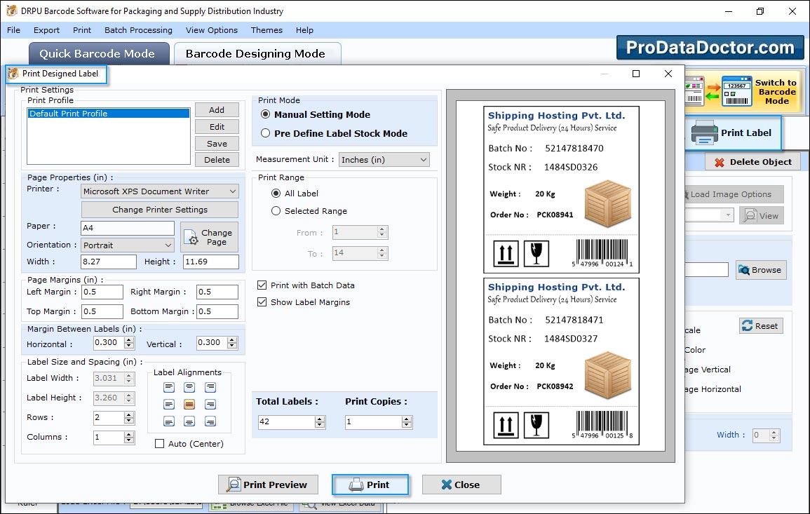 Barcode Label Maker for Packaging Industry