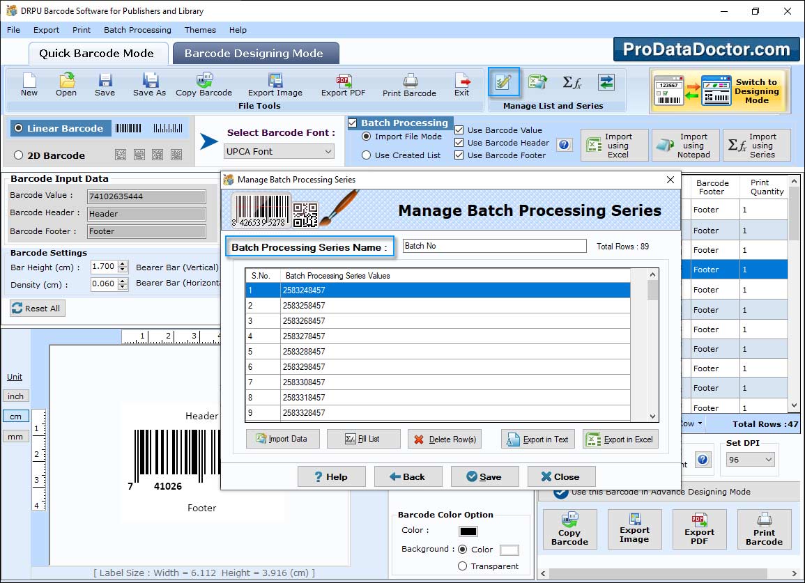 Barcode Label Maker for Publishers and Library