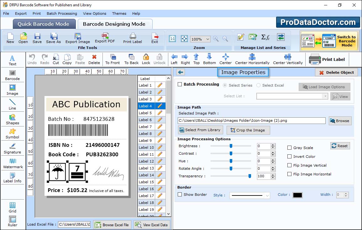 Barcode Label Maker for Publishers Industry