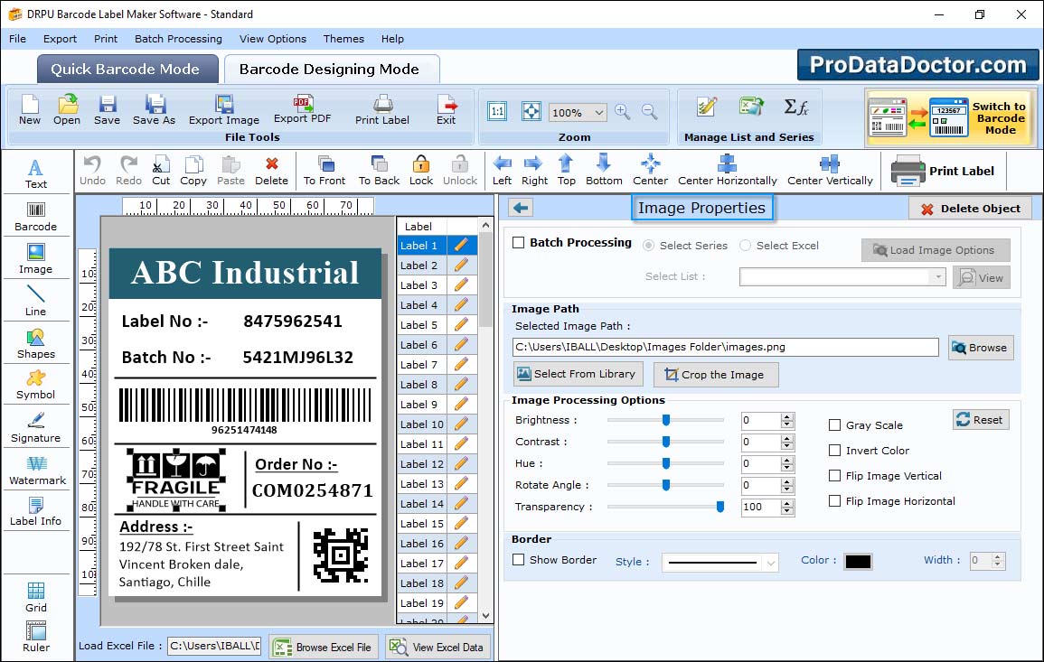 Barcode Label Maker for standard Industry