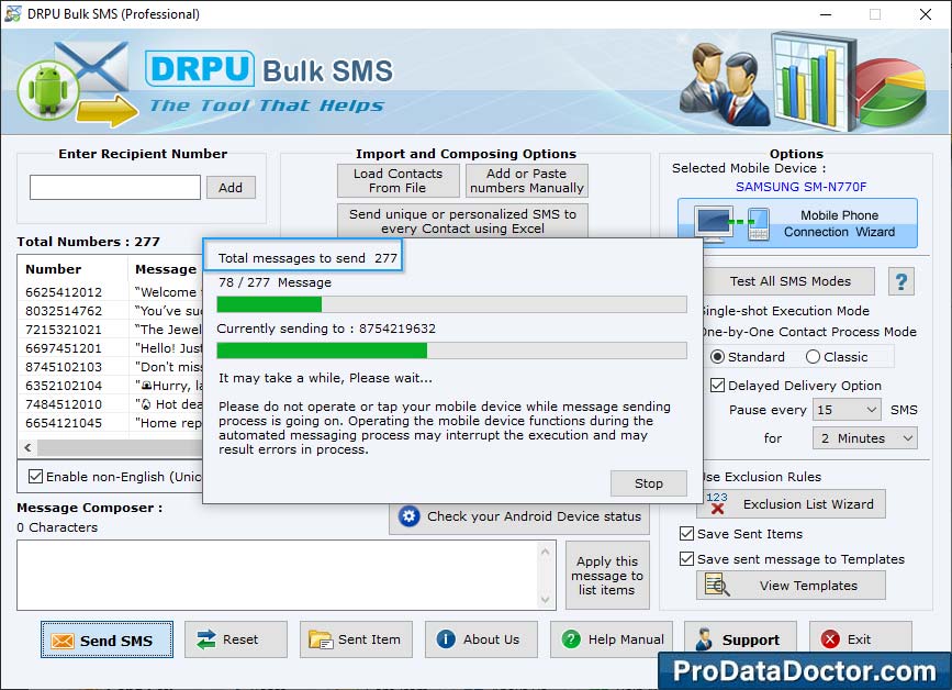 Bulk SMS Software – Professional