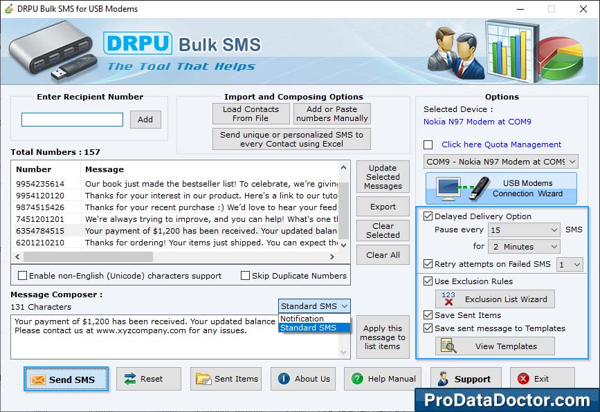 Bulk SMS Software - Multi USB Modem