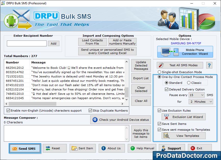 Bulk SMS Software – Professional