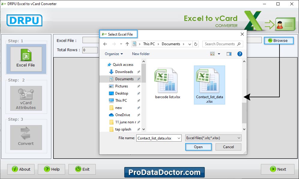 Excel to vCard Converter