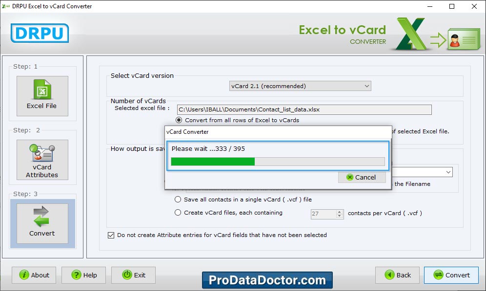 Excel to vCard Converter