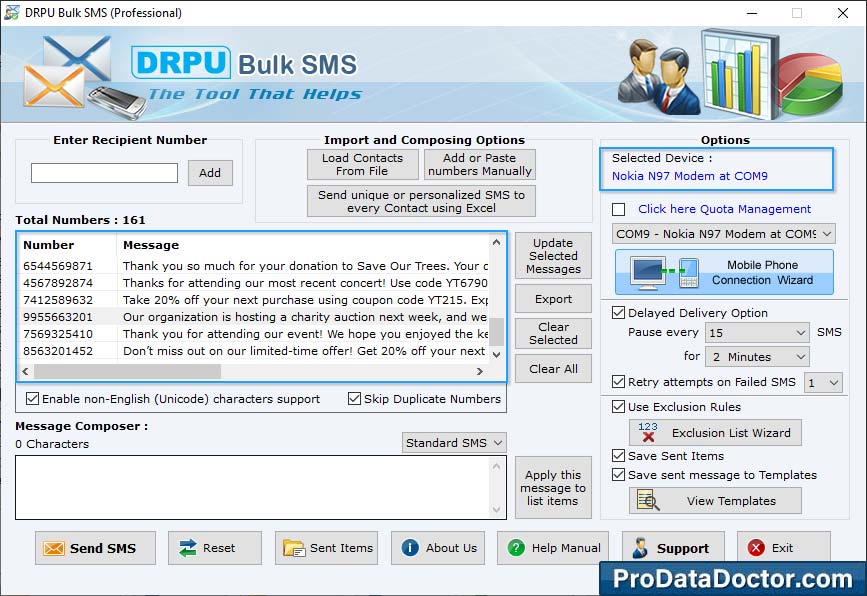 Bulk SMS Software for GSM Mobile Phones