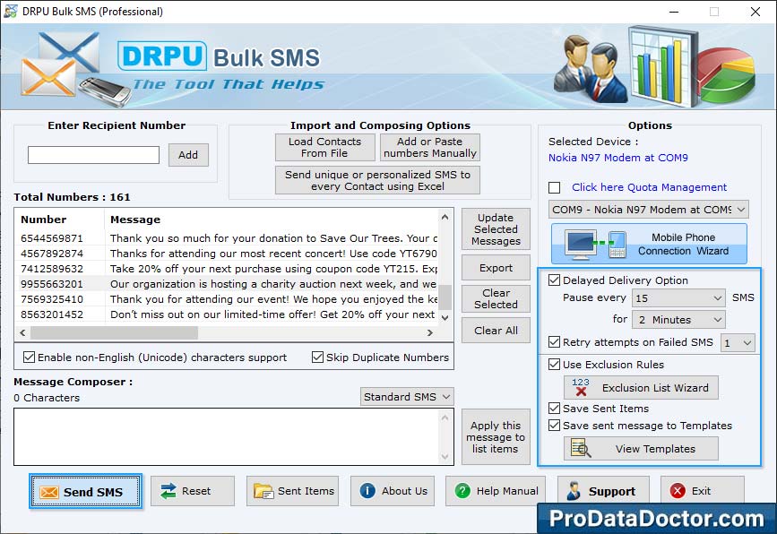 Bulk SMS Software for GSM Mobile Phones