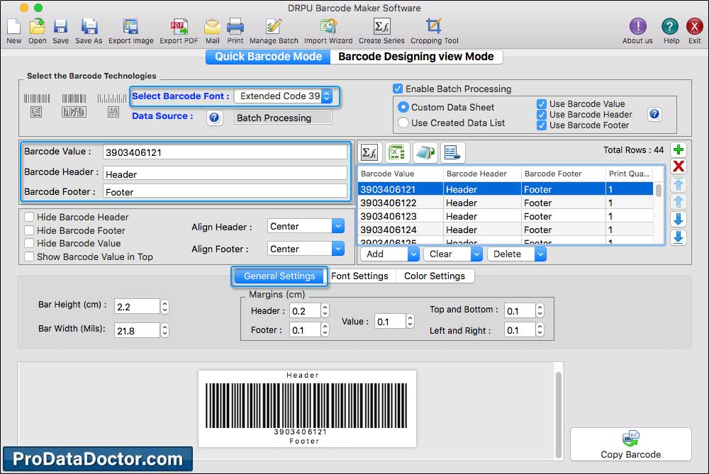 Mac Barcode Label Maker - Standard Edition