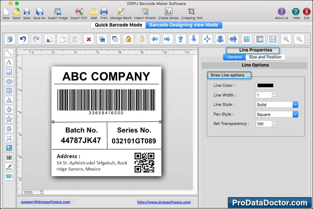 Mac Barcode Label Maker - Standard Edition