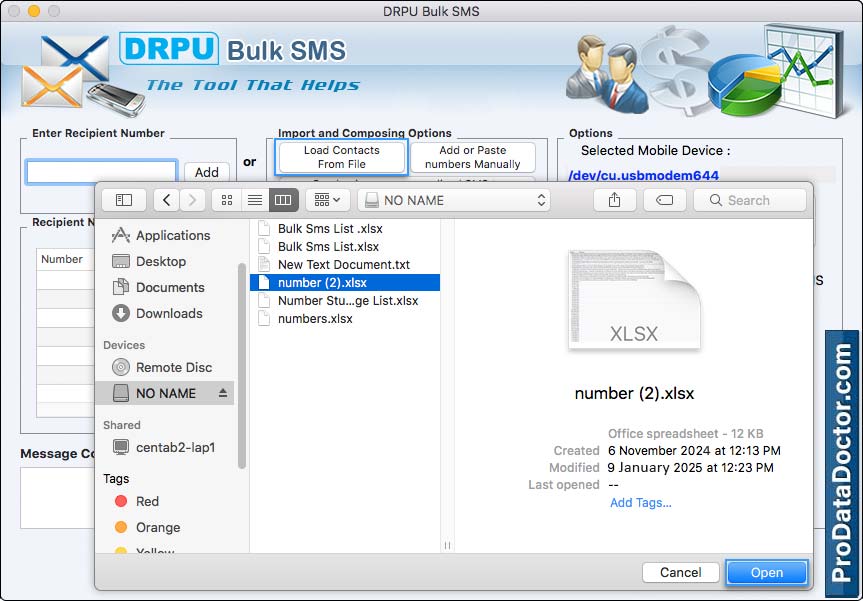 Mac Bulk SMS Software for GSM Mobile Phones