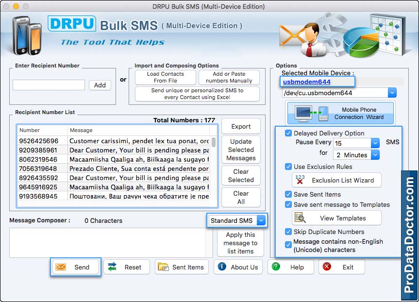 Mac Bulk SMS Software (Multi Device)