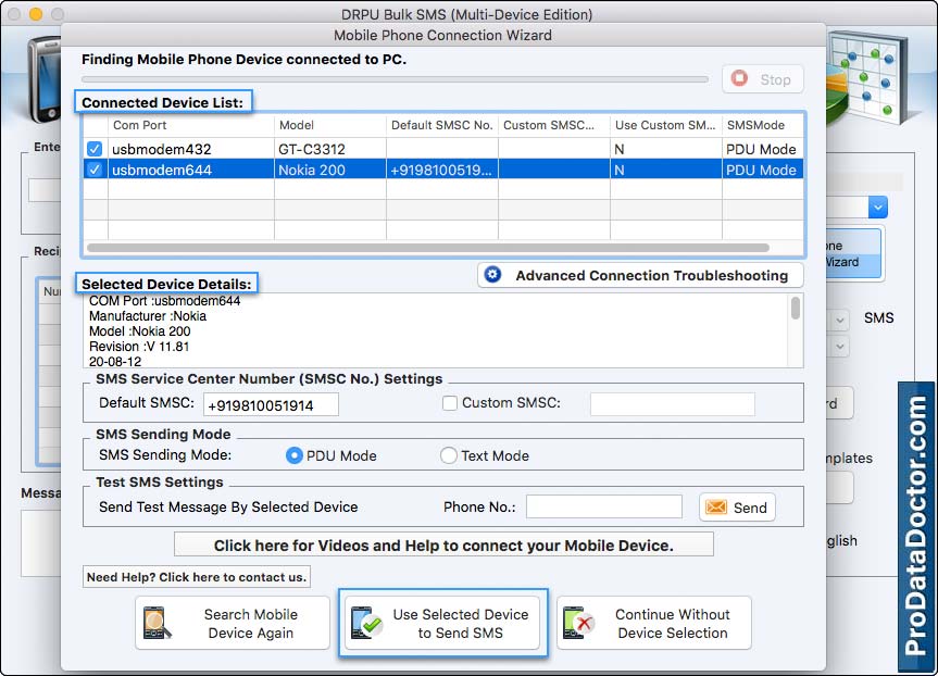 Mac Bulk SMS Software (Multi Device)