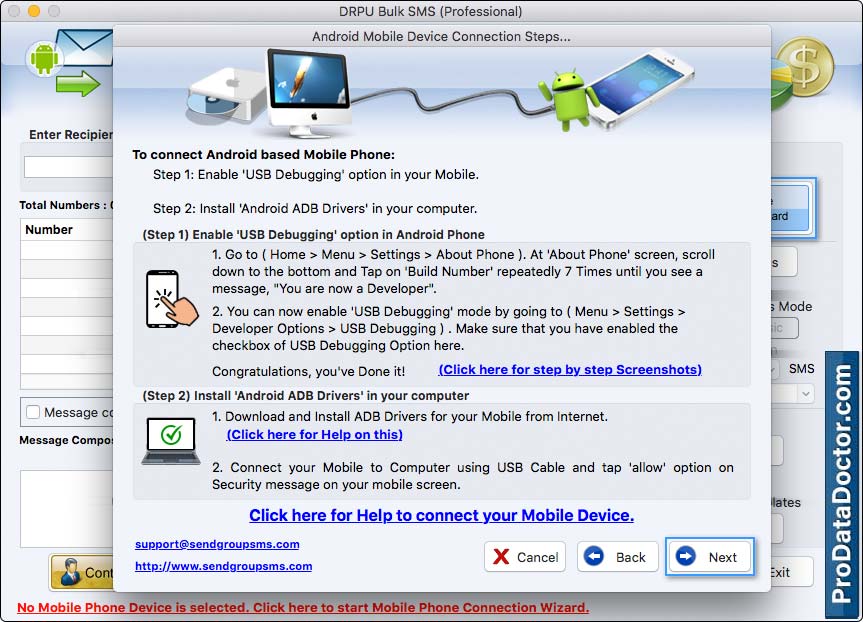 Mac Bulk SMS Software - Professional