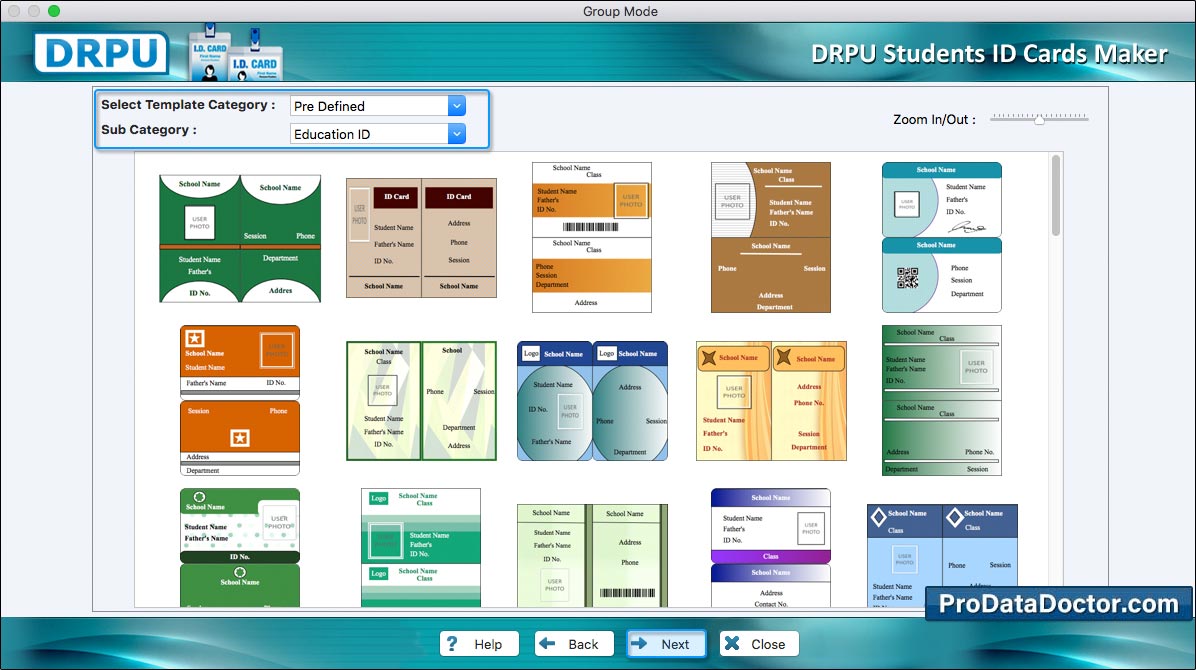 Choose Pre-defined Template