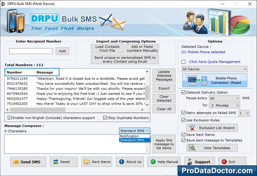 Bulk SMS Software (Multi-Device)