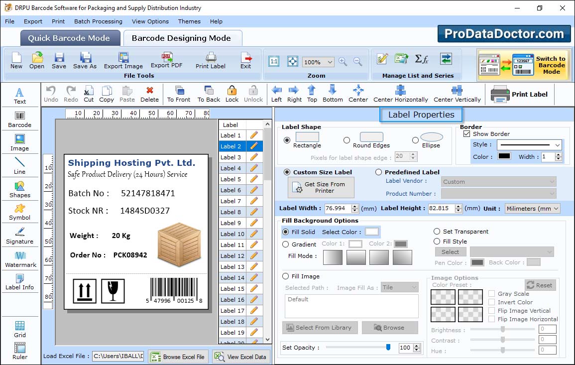 Barcode Label Maker for Packaging Industry