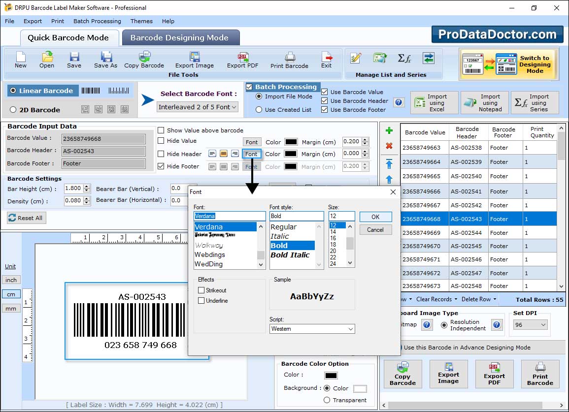 Barcode Label Maker - Professional Edition