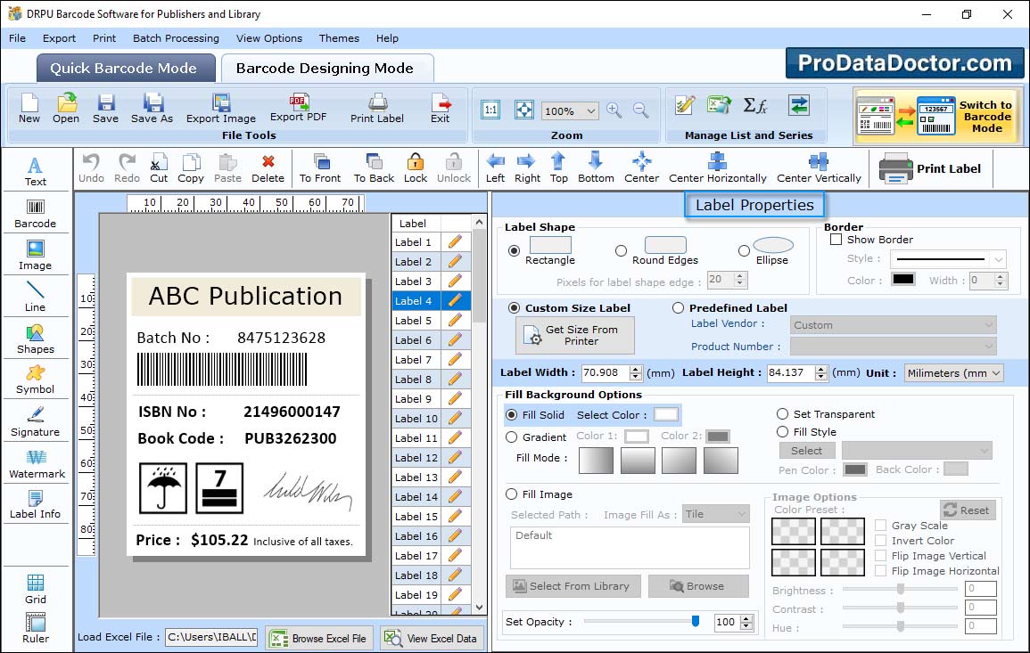  Barcode Label Maker for Publishers and Library