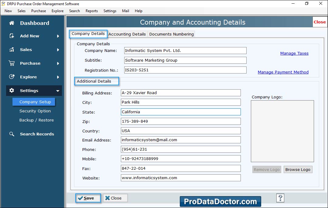 Purchase Order (Standard Edition) 