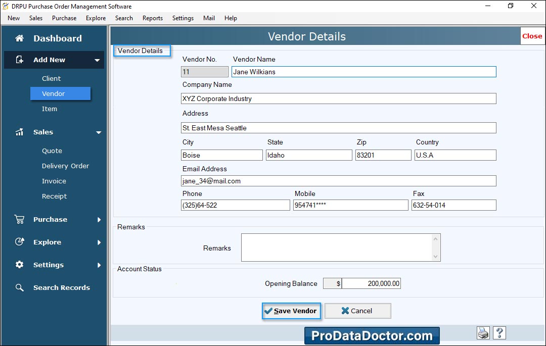 Purchase Order (Standard Edition)