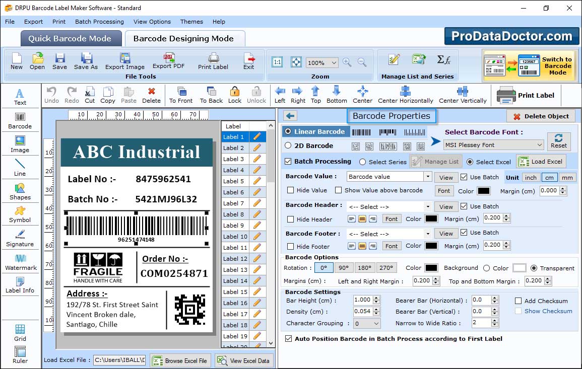 Barcode Label Maker - Standard Edition