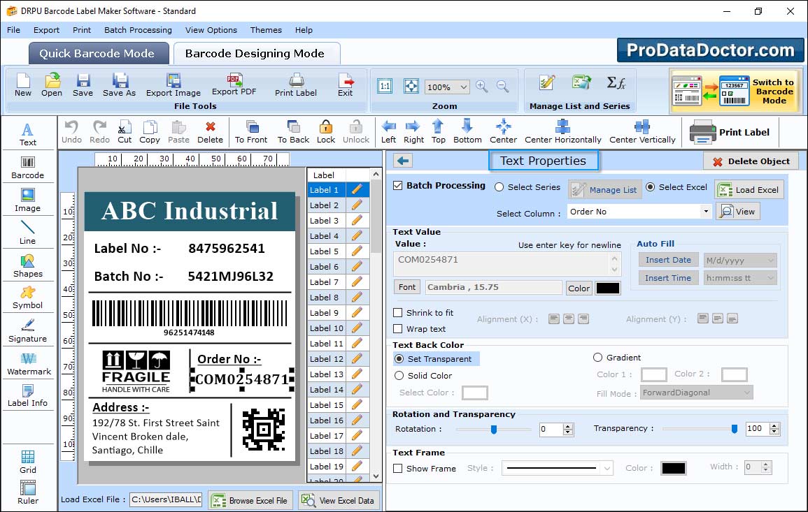 Barcode Label Maker - Standard Edition