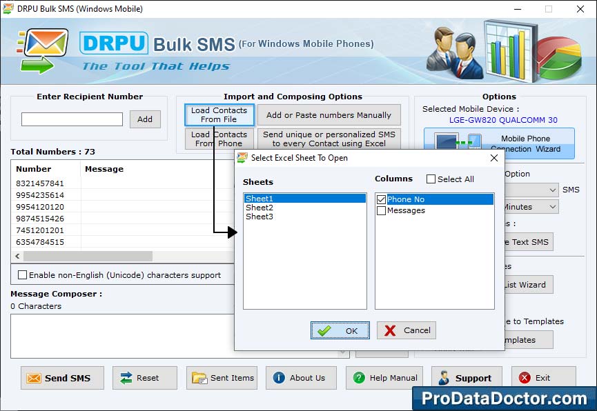 Bulk SMS Software for Windows Mobile